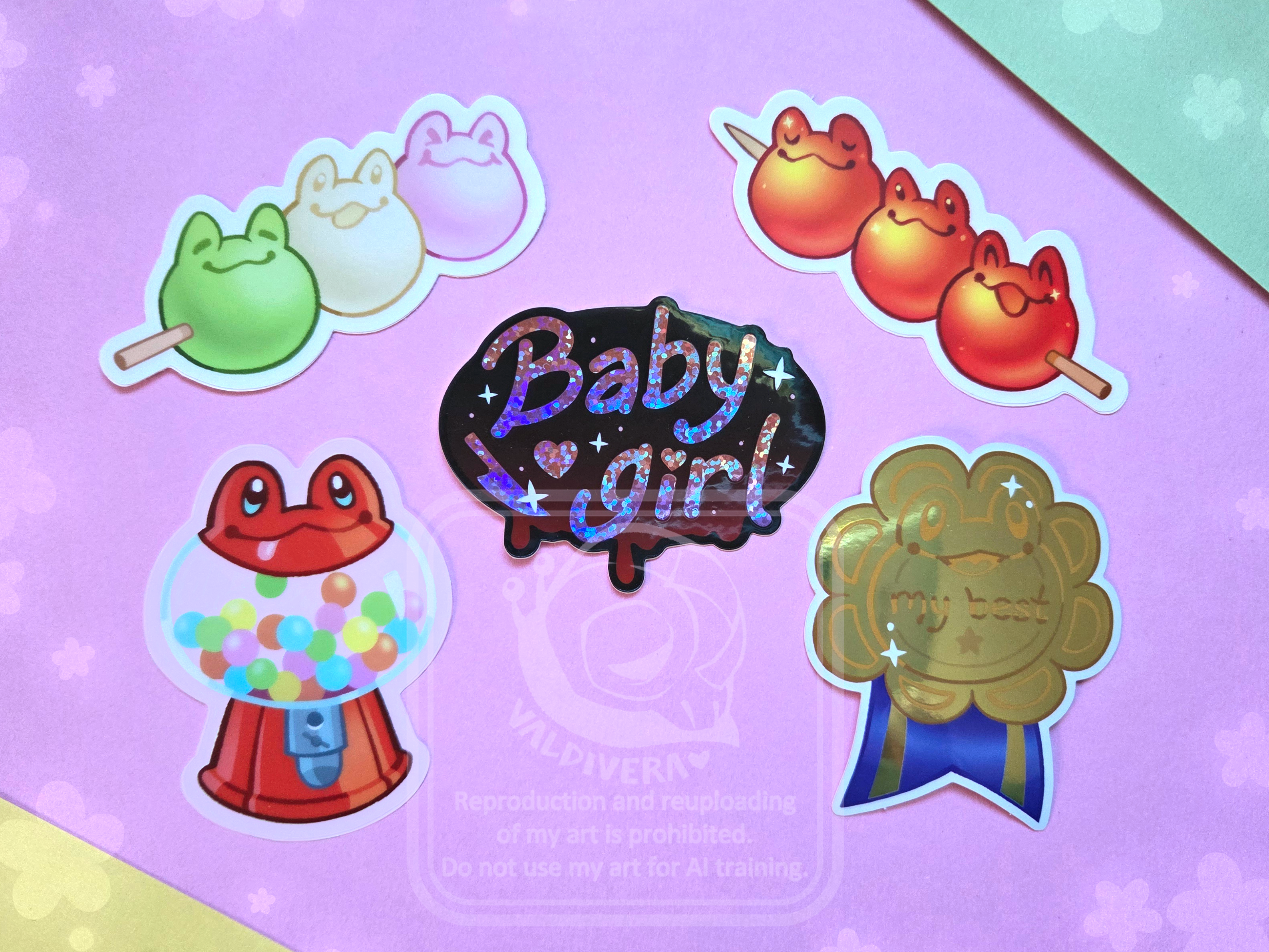 Silly Stickers by ValdiVera Dango Tanghulu Gumball My Best Frogs Babygirl