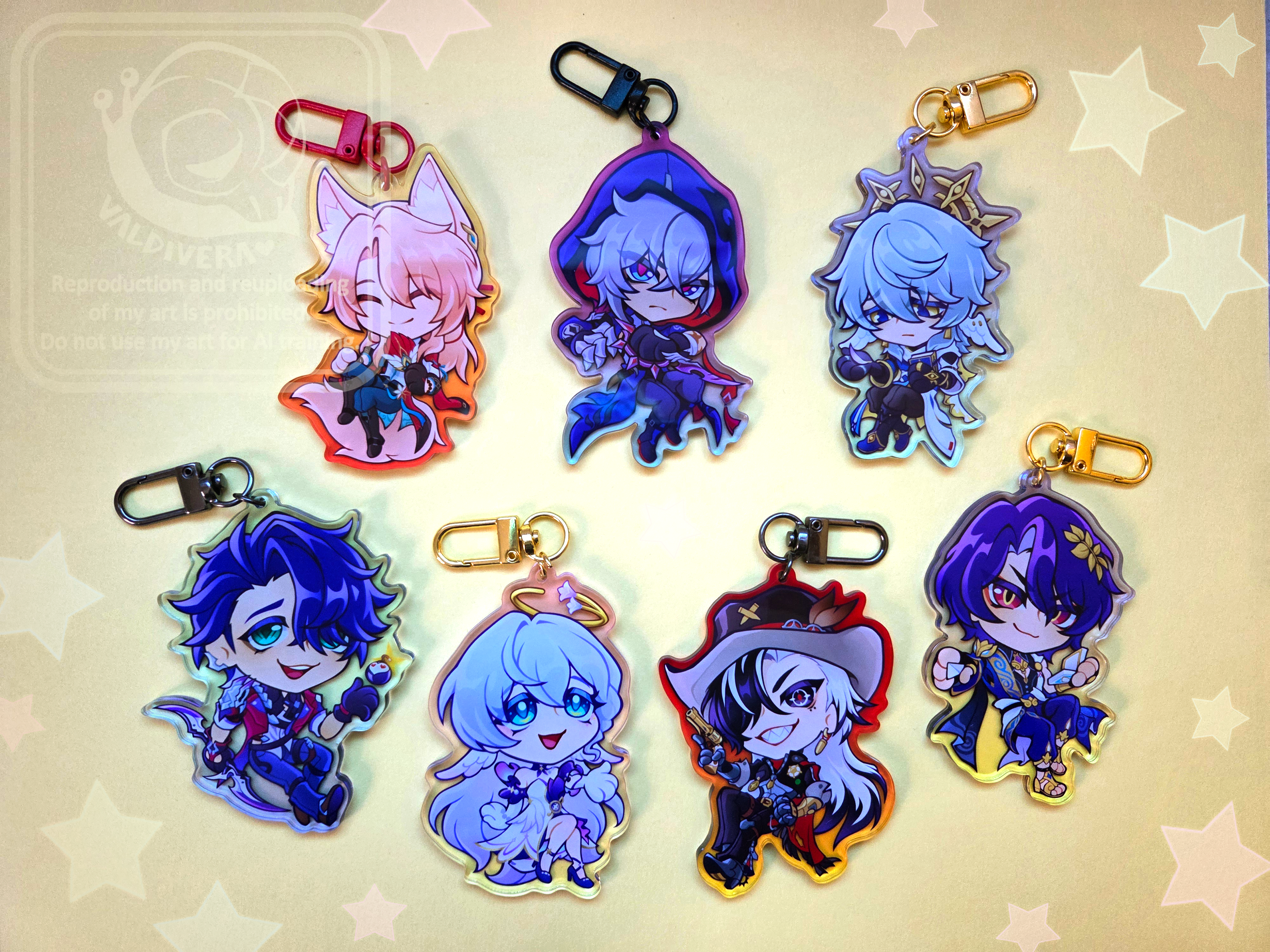 Honkai Star Rail Acrylic Charms Fanart by ValdiVera